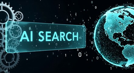 Ai search concept depicting data science and technology