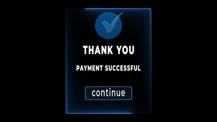 Digital payment concept online banking, finance, and money transfer concept on the transparent background.  Financial technology for secure transactions and savings. 4k video animation. 