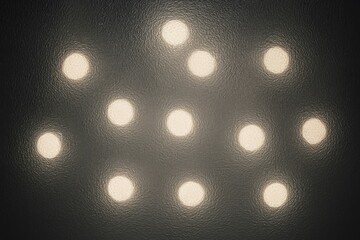Wall Mural - textured glass with a dreamy bokeh effect from light bulbs