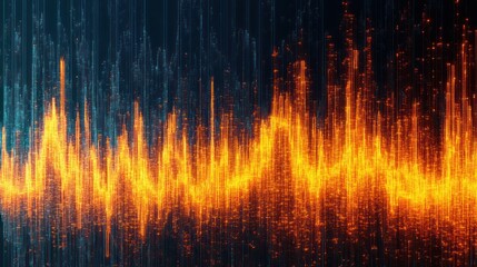Wall Mural - abstract digital waveform