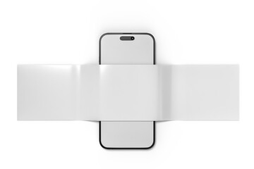 Wall Mural - 3d smartphone and social media 4 items carousel feed post mockup isolated on background. social fram