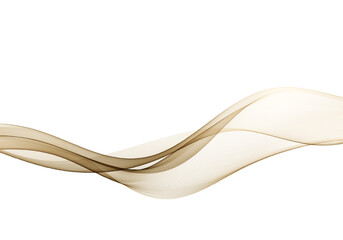Wall Mural - elegant beige flowing wave on white background
