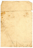 Beschädigtes Papierstück, alt mit Flecken, Rissen und Knicken für Overlay-Pack oder Vintage-Layout