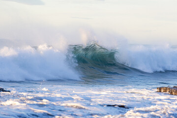 Wall Mural - Close-up view of wave barrel.
