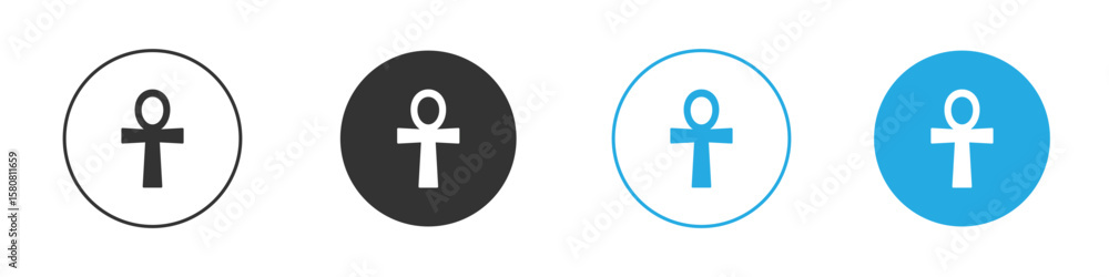Ankh icon for web or mobile app. Simple flat designs