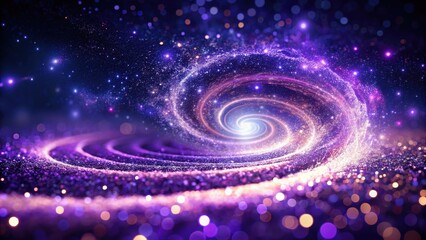 Wall Mural - a mesmerizing cosmic swirl of glittering stardust and radiant light, a vibrant nebula of purple and 