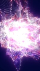 Wall Mural - radiating burst of light particles forming a glowing energy field with a sense of cosmic explosion a