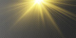 © Oleksandr - Sun rays with glare. On a transparent background