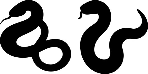 Snake vector, Vector of Snake, A set of Snake animal art designs, Snake icon isolated
