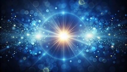 Wall Mural - abstract celestial burst a glowing orb of light and energy amidst a universe of sparkling particles