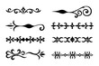 © FriskySloths - Hand-drawn fleur-de-lis symbol variations in black outline sketch style, Transparent Background