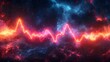 © Bussakon - Pulsing neon heartbeat graph against a deep space backdrop