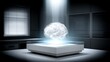 © TS Armin - Modern laboratory brain hologram display exploring innovative digital visualization