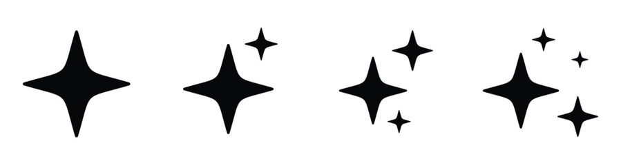 Wall Mural - sparkle star icon set. containing star burst symbol. vector illustration