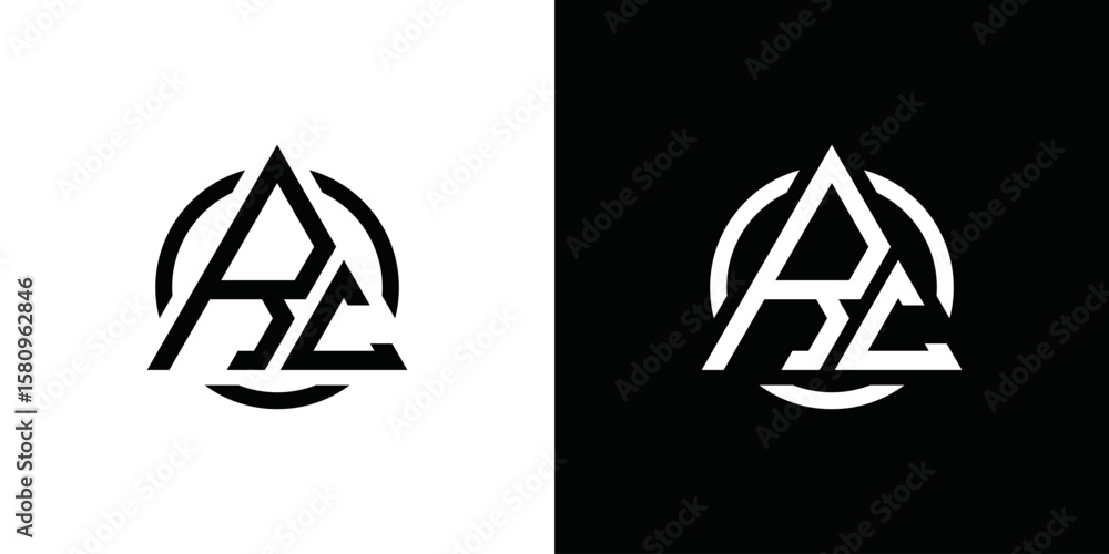 simple vector initial letter r and c logo の Stock ベクター | Adobe Stock