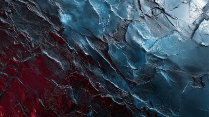 Wall Mural - ai-generated illustration of abstract texture of ice and fire with contrasting blue and red hues