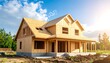 © akun - Under-construction house on a sunny day