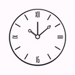 © ashrafkhan - Wall clock showing the hour and minute hands, a timeless symbol for business deadlines and office hours, isolated on a white background