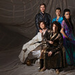 © Ulia Koltyrina - Group portrait in Arabic fairytale style, young men and women in ornate Ottoman costumes, fantasy setting