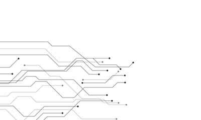 Wall Mural - futuristic gray technology background, electronic motherboard, abstract background with high-tech te