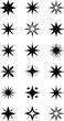 © Sultana - Diverse starburst shapes and sparkle icons vector