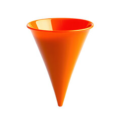 Wall Mural - Orange cone isolated on transparent background