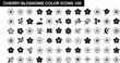 © Alisha Mujahid - Collection of cherry blossom flower icons in a simple design