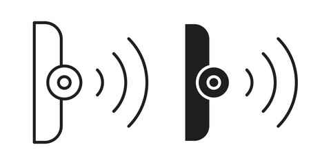 Infrared icon. Stroke and Glyph pictogram. Vector illustration on white background