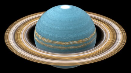 Wall Mural - An artist's depiction of Saturn with its ring system seemingly surrounding the planet