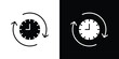 © Power - Uptime and downtime icon, Vector graphics in filled style