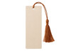 © Fly Frames - Blank bookmark with brown tassel on transparent background