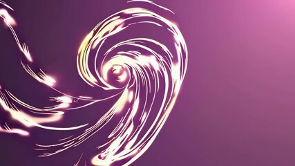 Poster - Mesmerizing gold and purple light swirls creating dynamic abstract patterns in motion