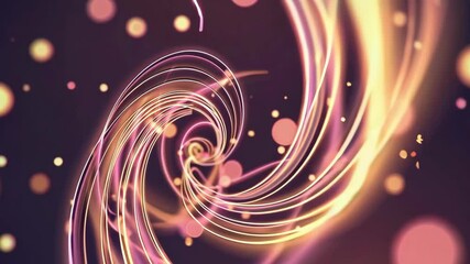 Wall Mural - Energetic swirling light trails with vibrant bokeh and dynamic motion