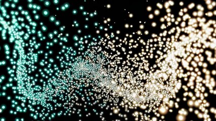 Poster - Dynamic particle swirl in motion: abstract glowing nebula evolution in darkness