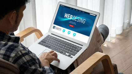 Wall Mural - website design software provide modish template for online retail business and e-commerce
