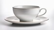 © Janet - white teacup and saucer on white background