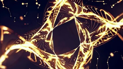 Wall Mural - dynamic abstract light animation with luminous twisting patterns and glowing trails
