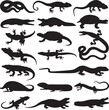 © grapxitbd - Reptile Silhouettes Collection lizard snake
