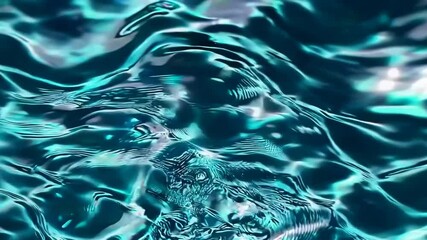 Wall Mural - mesmerizing aqua patterns: dynamic movement of sunlit water reflections