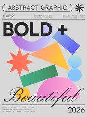 Wall Mural - abstract geometric art poster.vector background with bold dynamic shapes and modern typography.artis