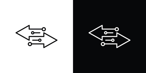 Transfer icon transparent vector isolated