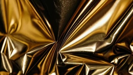 Wall Mural - mesmerizing gold metallic surface bending and reflecting light in fluid motion