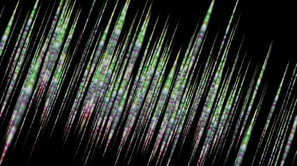 Wall Mural - fantastic video animation with stripe objects in slow motion, 4096x2304 loop 4k