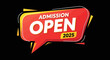 © Zakie - Admission Open Graphic for 2025 on Red and Yellow Speech Bubble