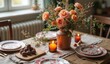 © NIAZ - A beautifully set table with roses, chocolates, and candles creating an inviting atmosphere indoors