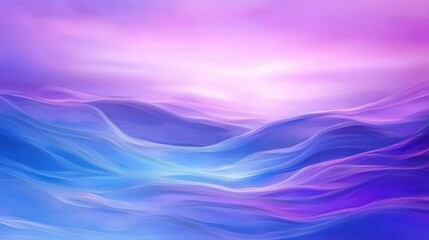 Wall Mural - mesmerizing abstract background, flowing blue and purple waves in a modern design