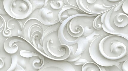 Wall Mural - elegant white abstract background with dynamic swirls and flowing lines for modern design