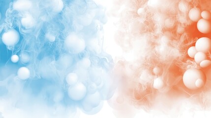 Wall Mural - dynamic interplay of red and blue smoke creating an abstract ethereal background