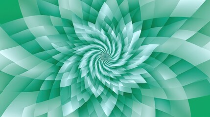 Wall Mural - dynamic swirling spiral, green and white abstract background design for modern visual projects