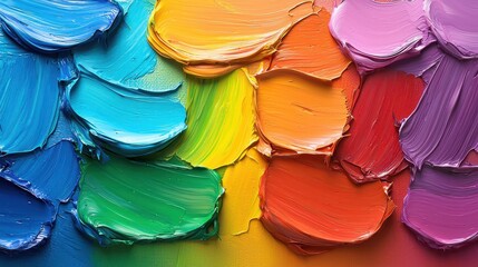 Wall Mural - a breathtaking rainbow of paint, vibrant spectrum of colors in motion